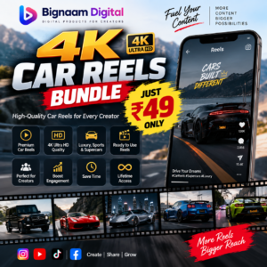 4K Car Reels Bundle for social media creators