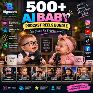 500+ AI Baby Podcast Reels Bundle