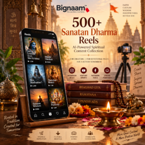500+ ready-made Sanatan Dharma reels for spiritual and devotional content creators.