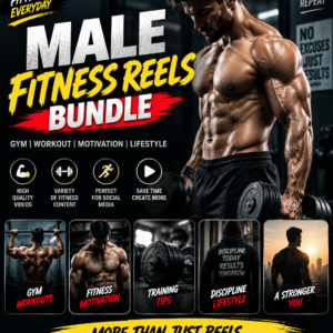 Male Fitness Reels Bundle for gym workout and fitness motivation
