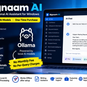 Bignaam AI – Offline AI Chat Software Assistant for Windows