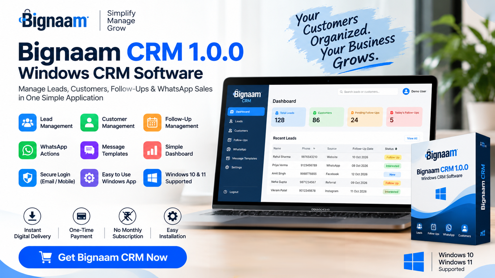 Bignaam CRM 1.0.0 launch offer ₹799