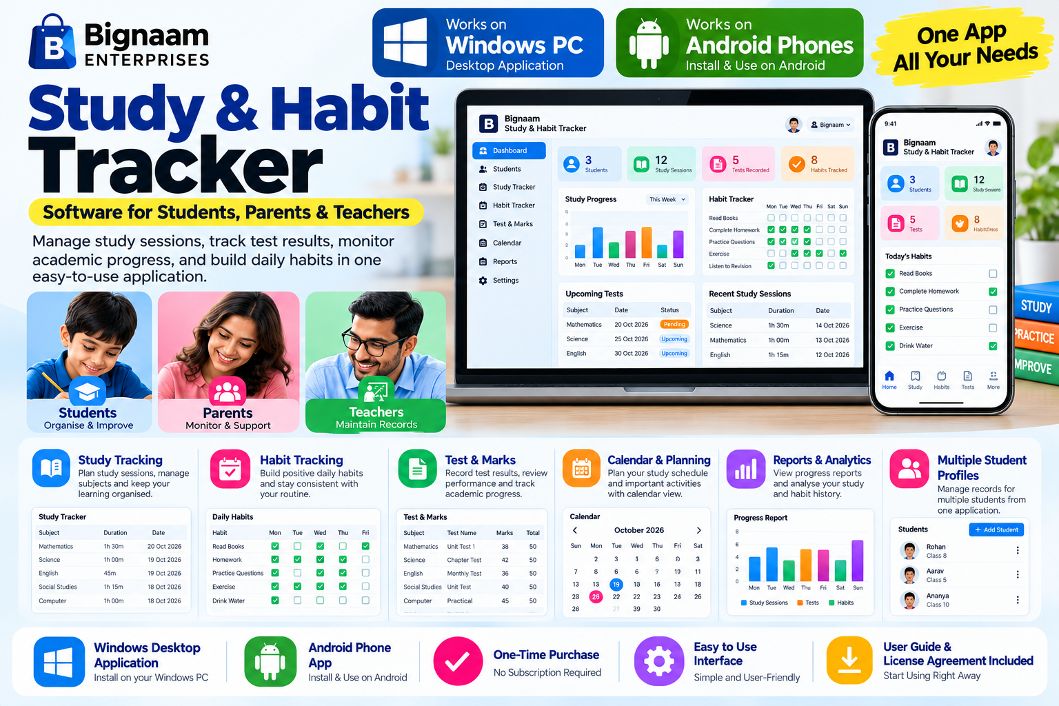 Bignaam Enterprises Study and Habit Tracker product banner