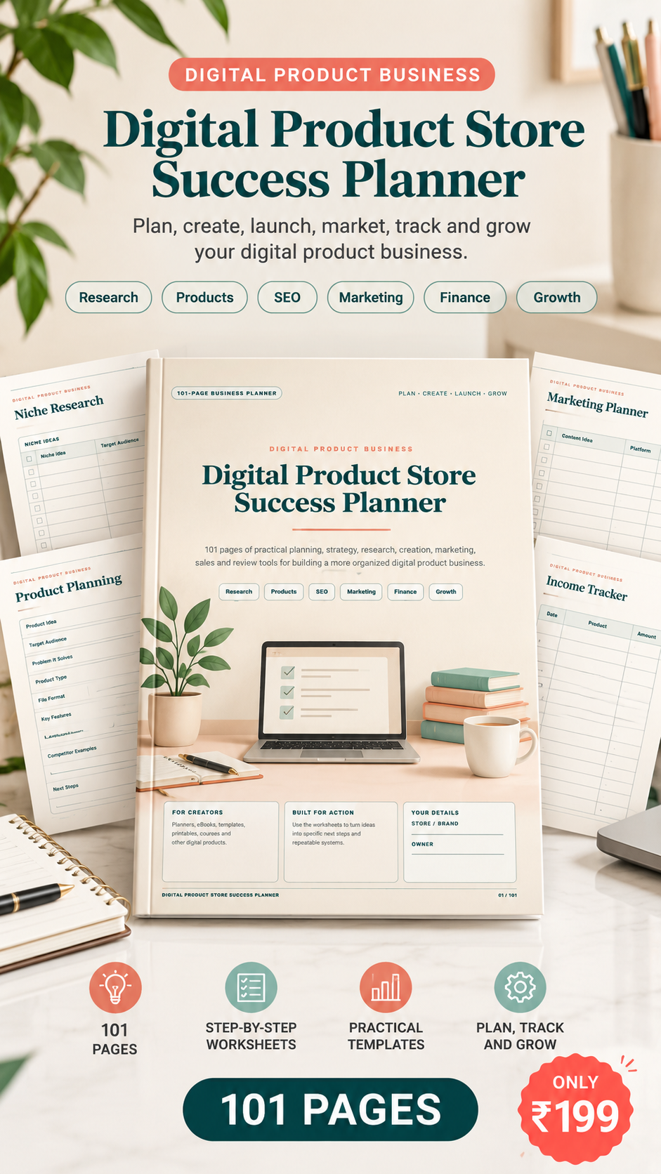 Digital Product Store Success Planner preview